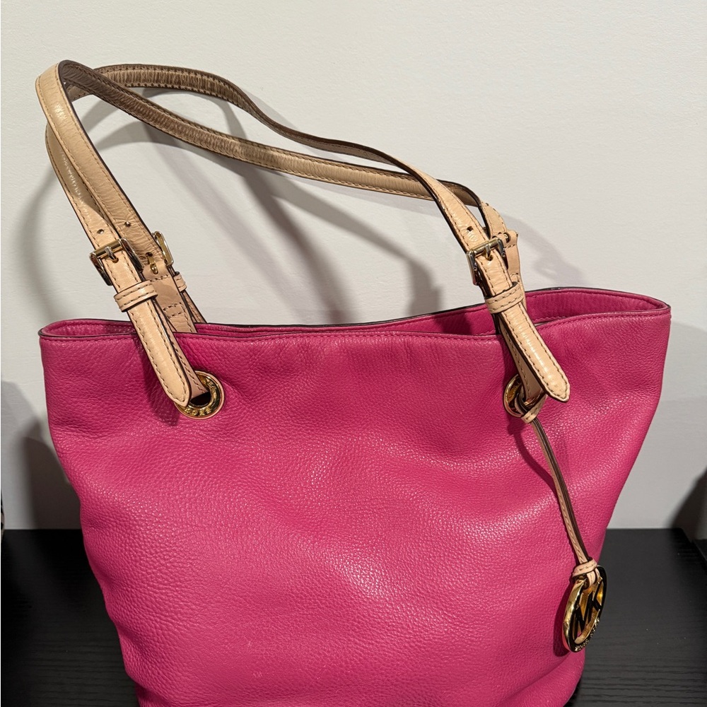 Michael Kors Pink Leather Tote Bag